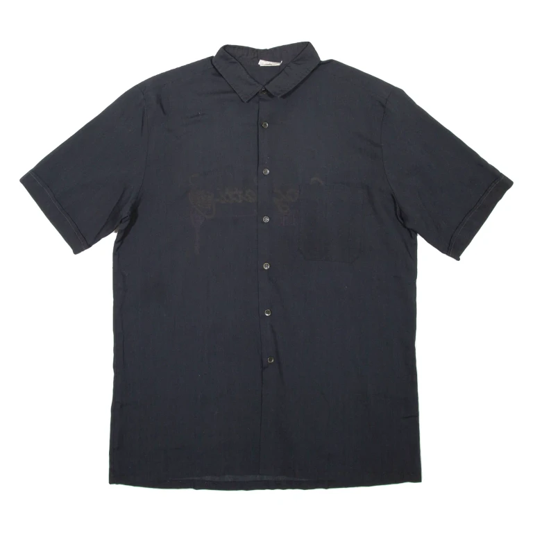 Spaghetti Factory Mens Plain Shirt Black L