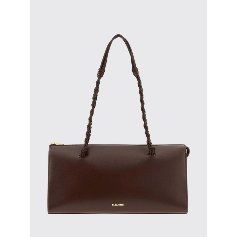 Large Tangle Calfskin Leather Shoulder Bag with Braided Handle (J07ZH0076P4841205)