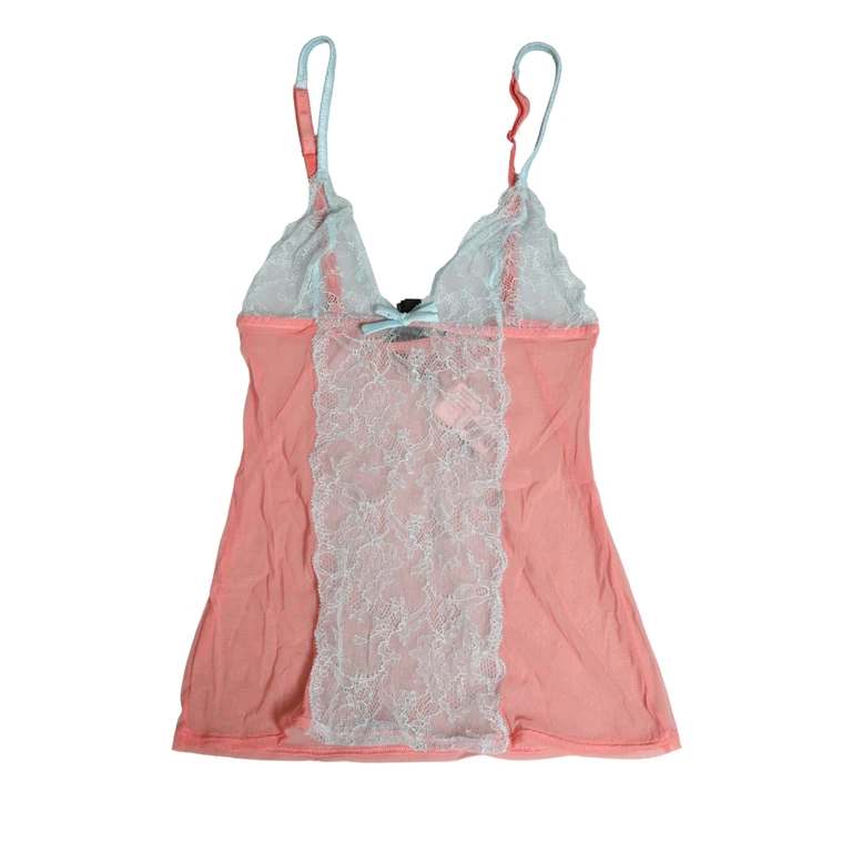 Roberto Cavalli Multicolor Sheer Lace Lingerie Chemise Top Underwear - Women