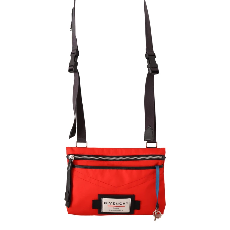 Givenchy Red Polyamide Downtown Flat Crossbody Bag - Men