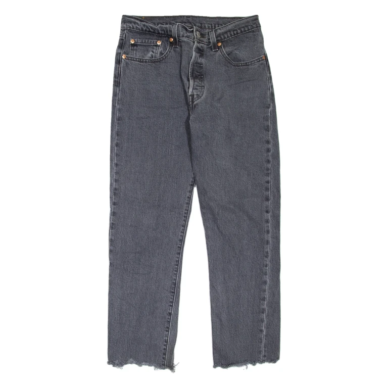 LEVI'S 501 Jeans Womens Grey Regular Straight W28 L26
