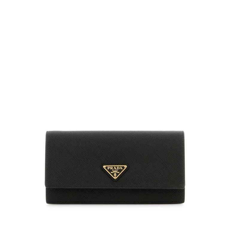 Prada Black Leather Clutch Nero Vitello Beauty Case - Women