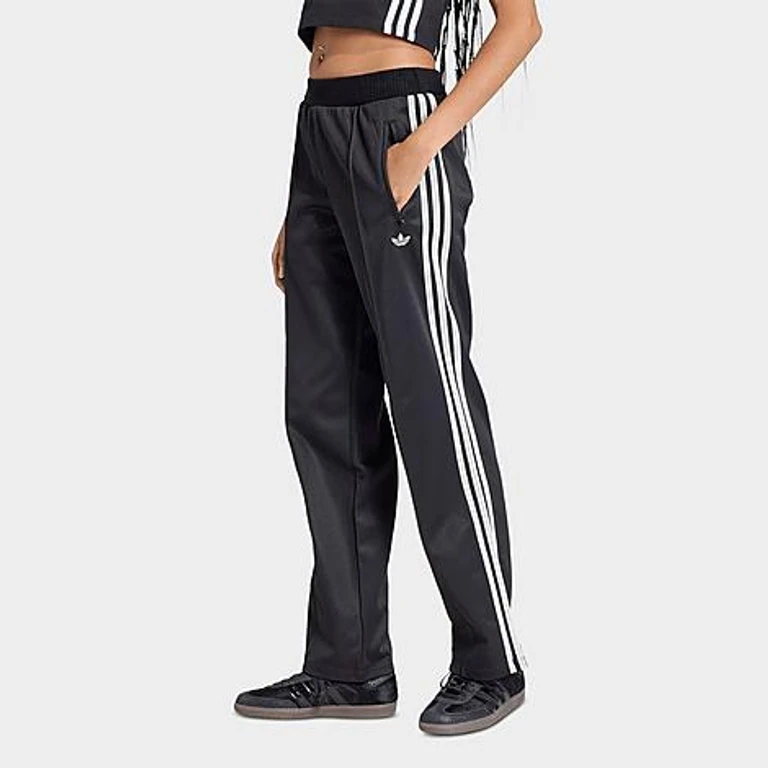 adidas Women's Originals Firebird Knitted Crochet Details Track Pants in Black Size: XXS