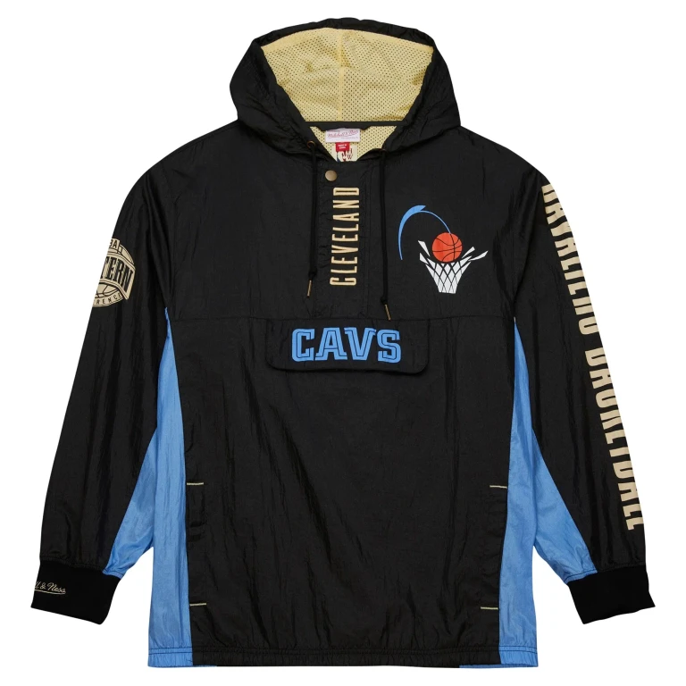 Men's NBA Team Og 2.0 Anorak Windbreaker Vintage Logo Cavaliers Windbreakers