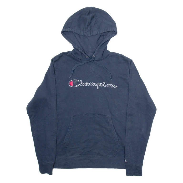 CHAMPION Mens Blue Hoodie M