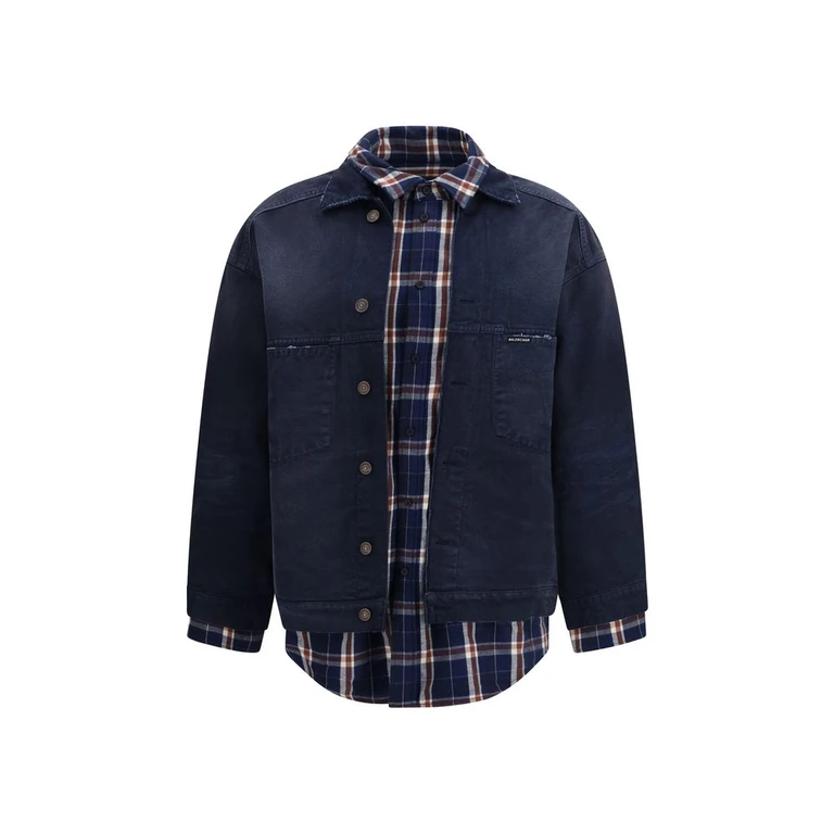 Balenciaga Blue Cotton Denim Jacket Clothing - Men