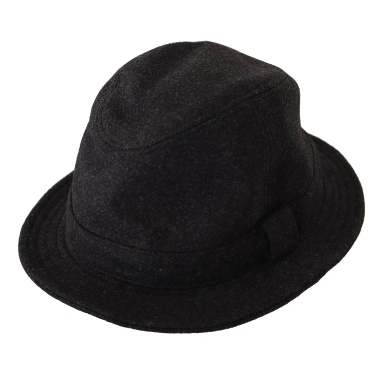 Dolce & Gabbana Gray Virgin Wool Logo Fedora Trilby Cappello Hat - Women
