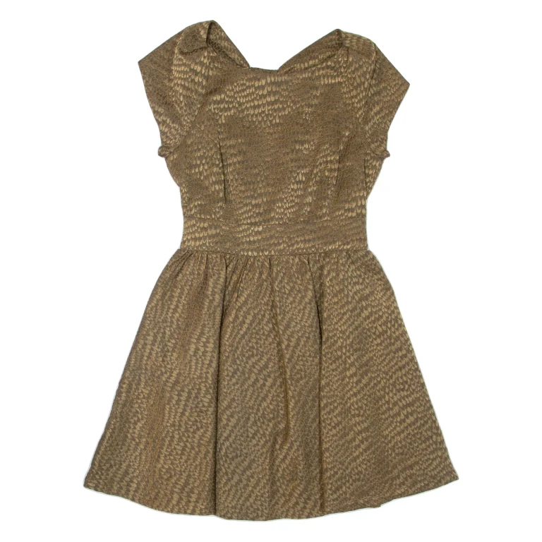 TED BAKER Womens Mini Dress Brown Sleeveless Short M