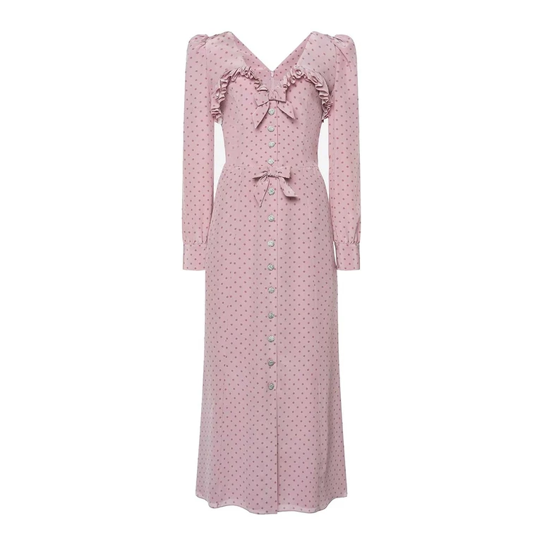 Alessandra Rich Robe Au Genou - Violet Clair (FABX4314F46861941)