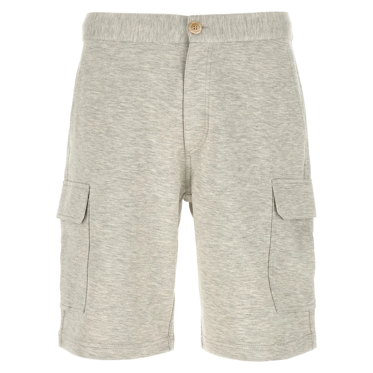 Brunello Cucinelli Gray Cotton Bermuda Shorts - Men
