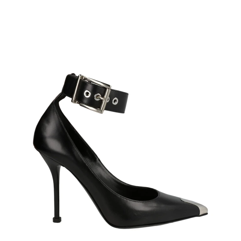Buckle Leather Heels