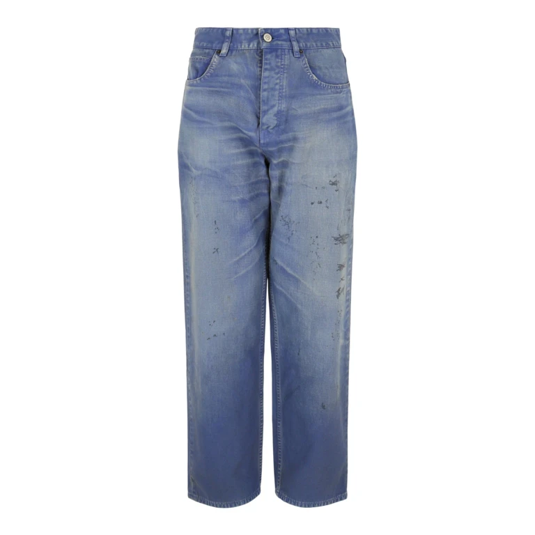 Loose Fit Distressed Jeans