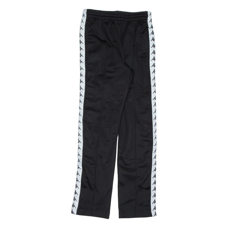 KAPPA Womens Track Pants Black Straight XS W26 L29