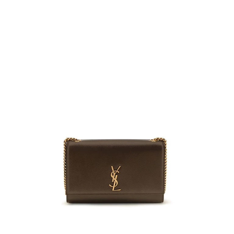 Saint Laurent Brown Calf Leather Bos Taurus Shoulder Bag - Women