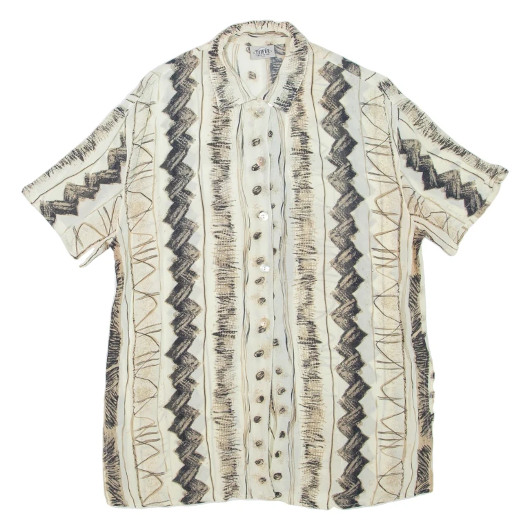 TAIFUN COLLECTION Womens Shirt Beige Striped S