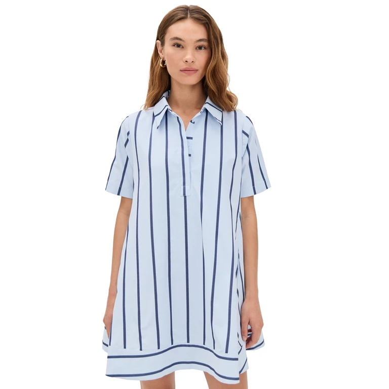 English Factory Striped Mini Dress Yellow Stripe M