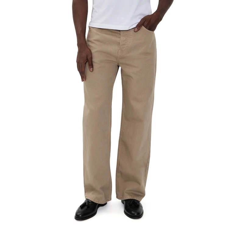 AMI Large Fit Jeans Beige Taupe 33