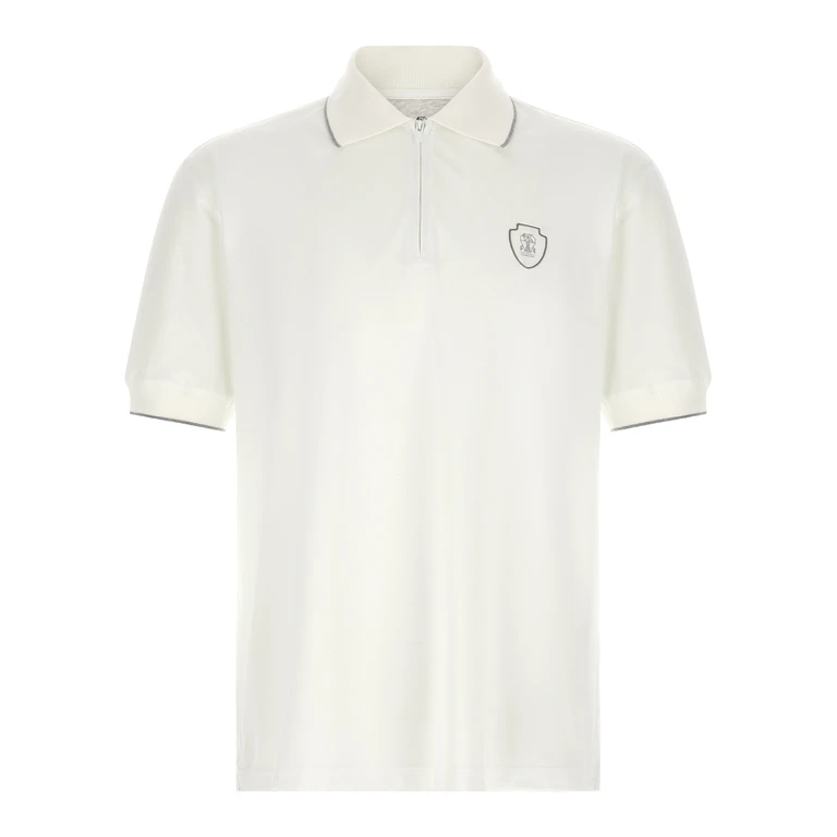 Brunello Cucinelli White Polyamide Polo Shirt - Men