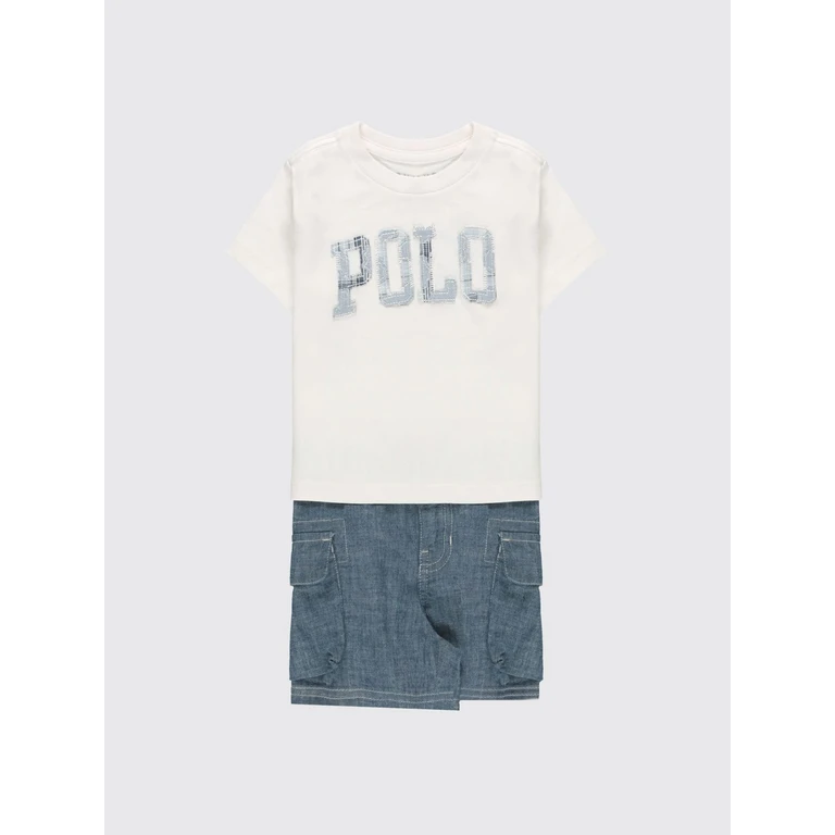 Boy's Two-Piece Set with Cotton T-Shirt and Shorts (B14081B001)
