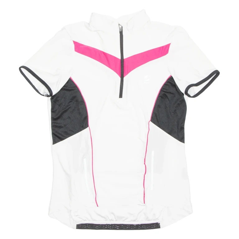 Cycling Womens Jersey White 1/4 Zip L