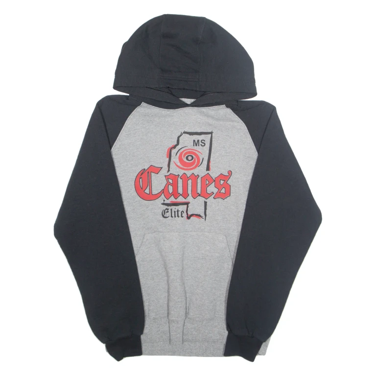 RUSSELL ATHLETIC MS CANES ELITE Mens Grey Hoodie USA M