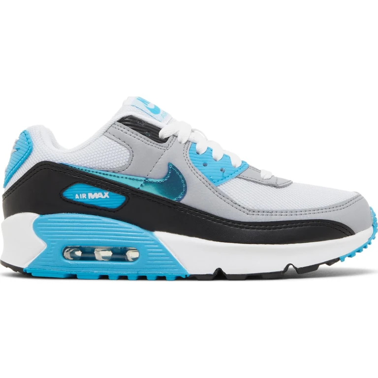 Nike Grade School Air Max 90 Gs 'Blue Lightning Metallic' Sneakers