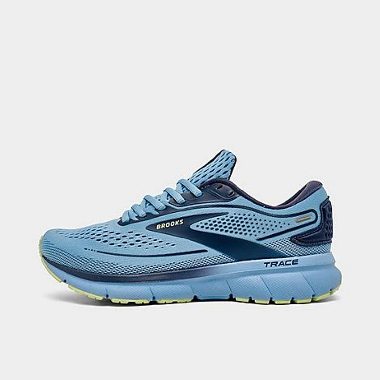 Women's Trace 2 Road Running Shoes in Blue/Navy/Yellow Size: 7.0