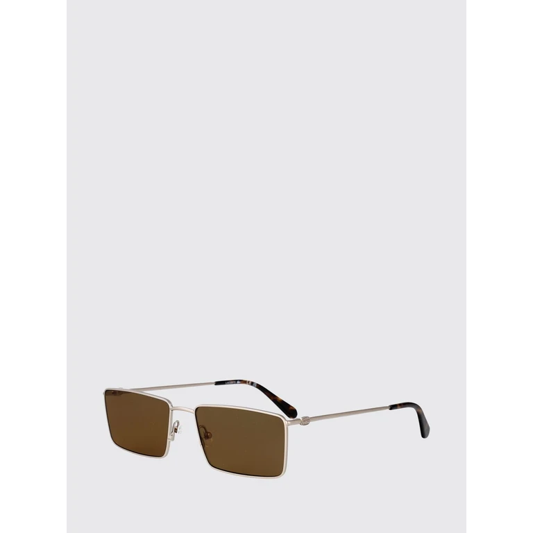 Metal Aviator Sunglasses with Amber Lenses and Embossed Logo (L279S41)