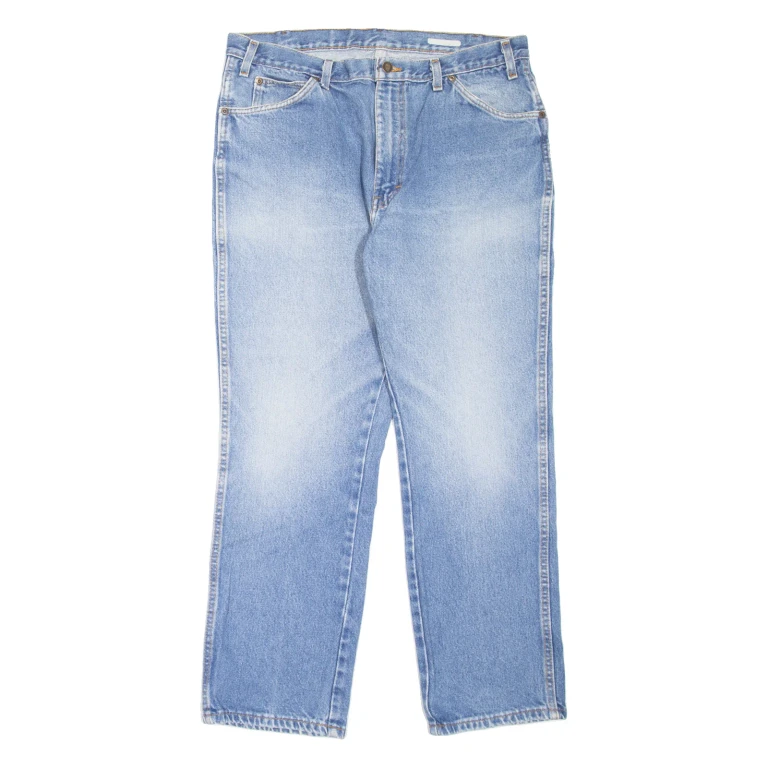 DICKIES Workwear Mens Jeans Blue Regular Tapered Stone Wash W34 L29