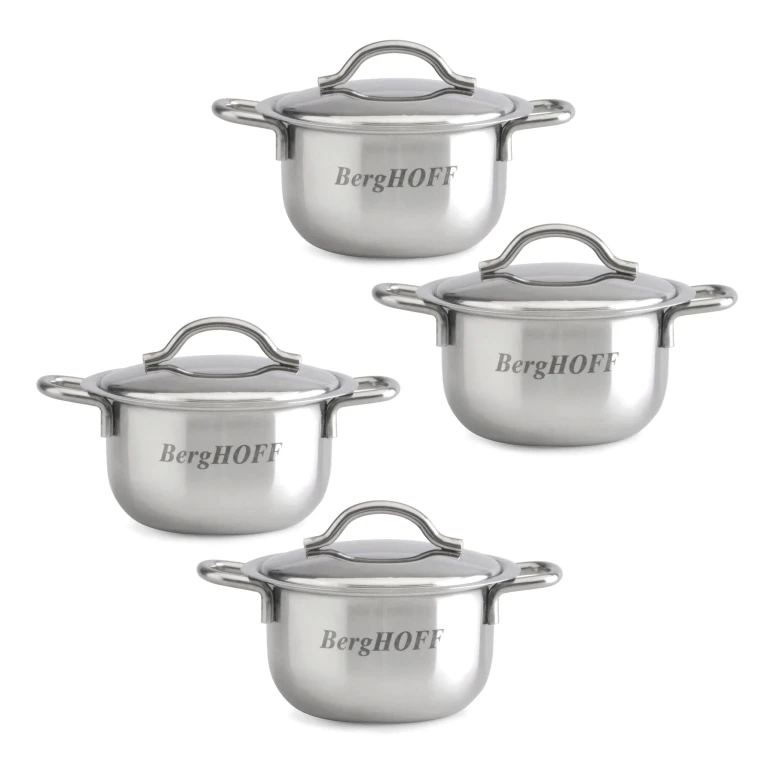 18/10 Stainless Steel 2.5" Mini Pots, Set of 4