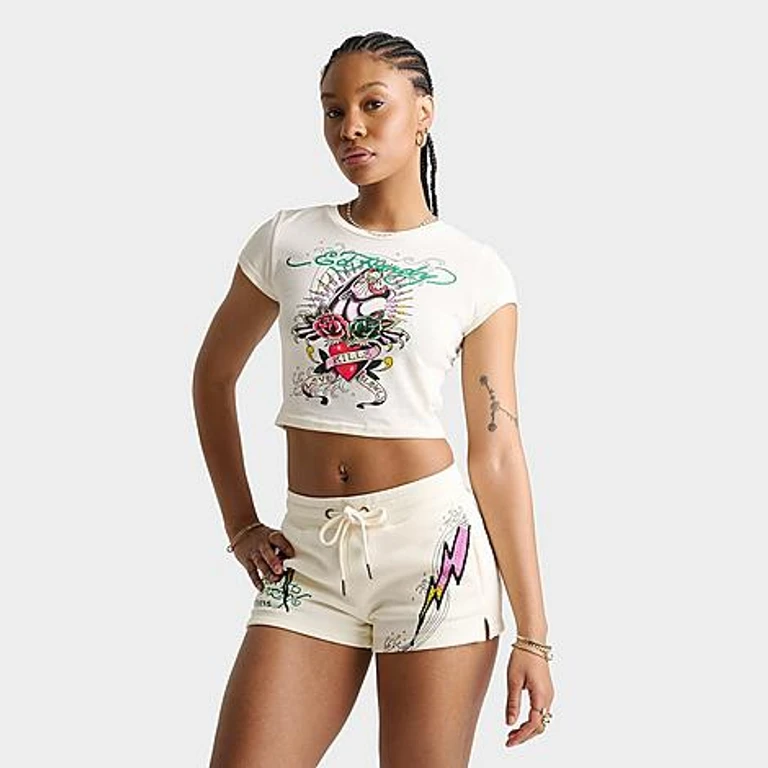 Women's Pink Panther Baby T-Shirt in Ivory Size: Small