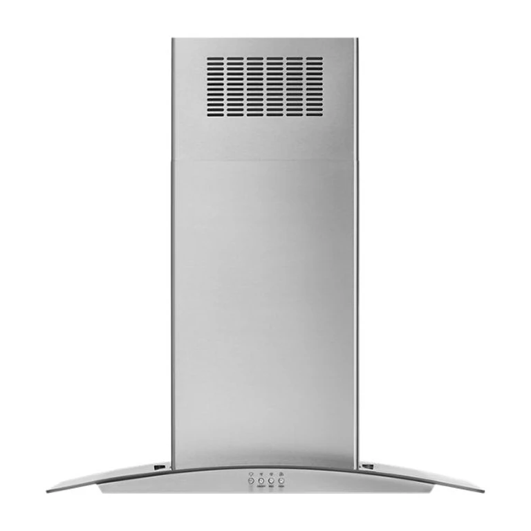 Curved Glass Island Mount Range Hood in Stainless Steel 30"