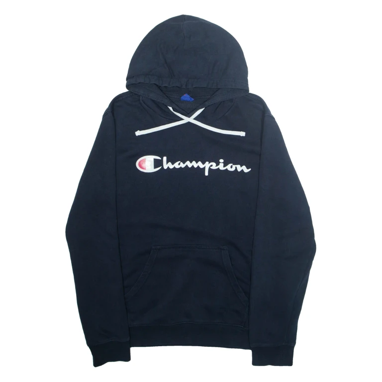 CHAMPION Mens Blue Hoodie M