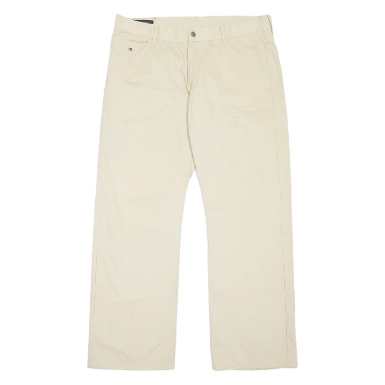 TOMMY HILFIGER Mens Trousers Beige Relaxed Straight W38 L32