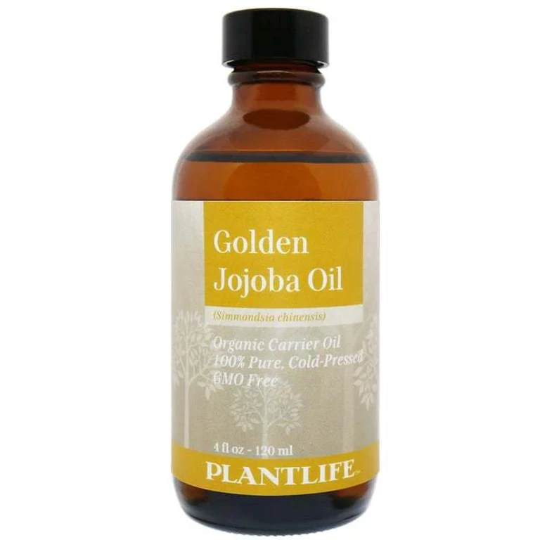 Golden Jojoba Carrier Oil - Cold Pressed, Non-GMO, and Gluten Free Carrier Oils - for Skin, Hair, and Personal Care - 4 oz