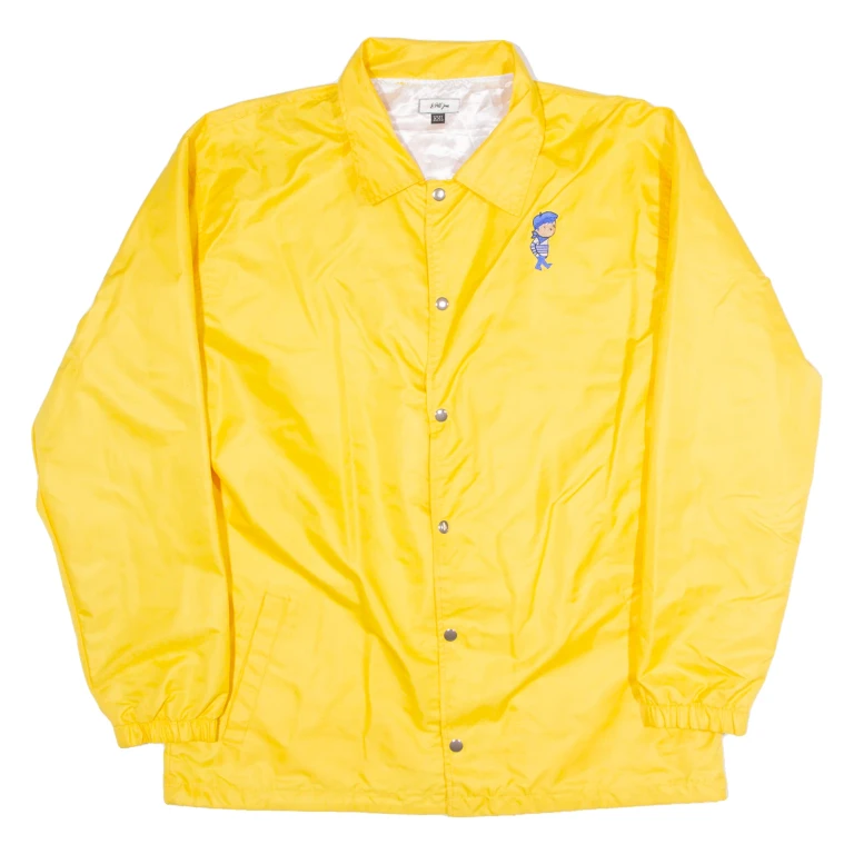 LE PETIT JEAN Mens Rain Jacket Yellow 2XL