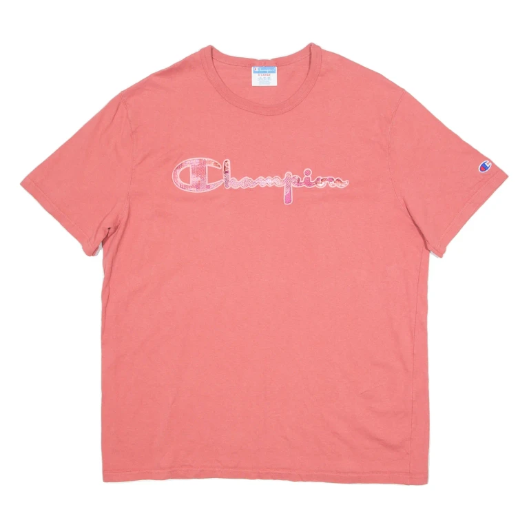 CHAMPION Mens T-Shirt Pink Crew Neck XL