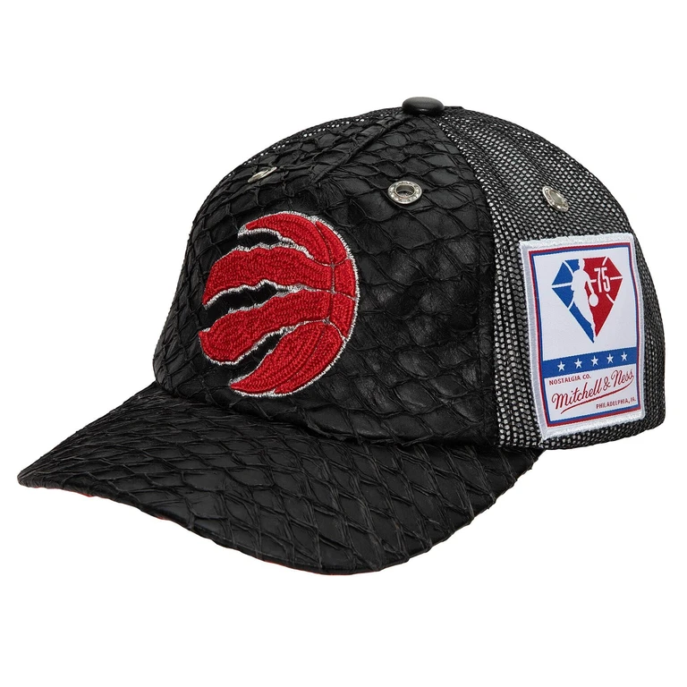 Men's NBA 75Th Platinum Lux Trucker Raptors Hats