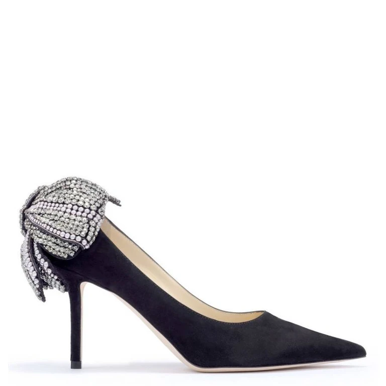 Love 85 Pearl and Crystal Bow Pumps