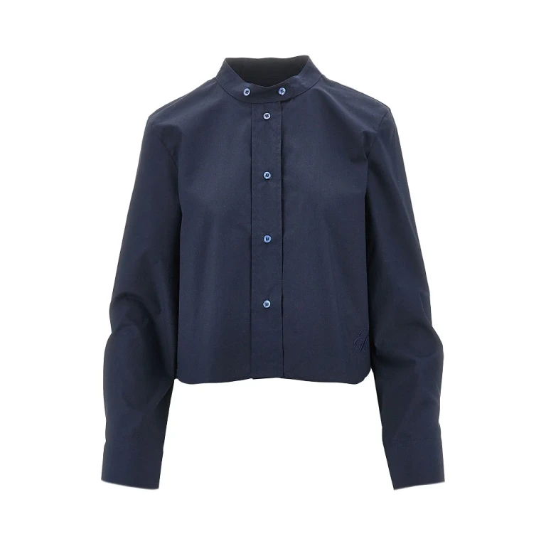 EMPORIO ARMANI Mandarin collar poplin shirt Woman 42