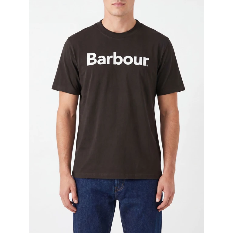Crewneck Cotton T-Shirt with Front Printed Logo (MMTS1406SAGE)