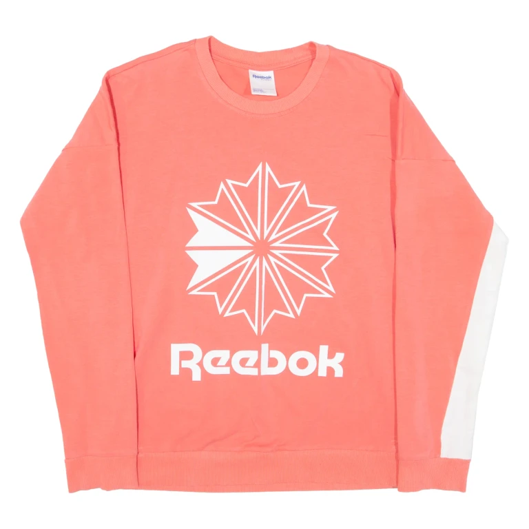 REEBOK Womens Sweatshirt Pink S