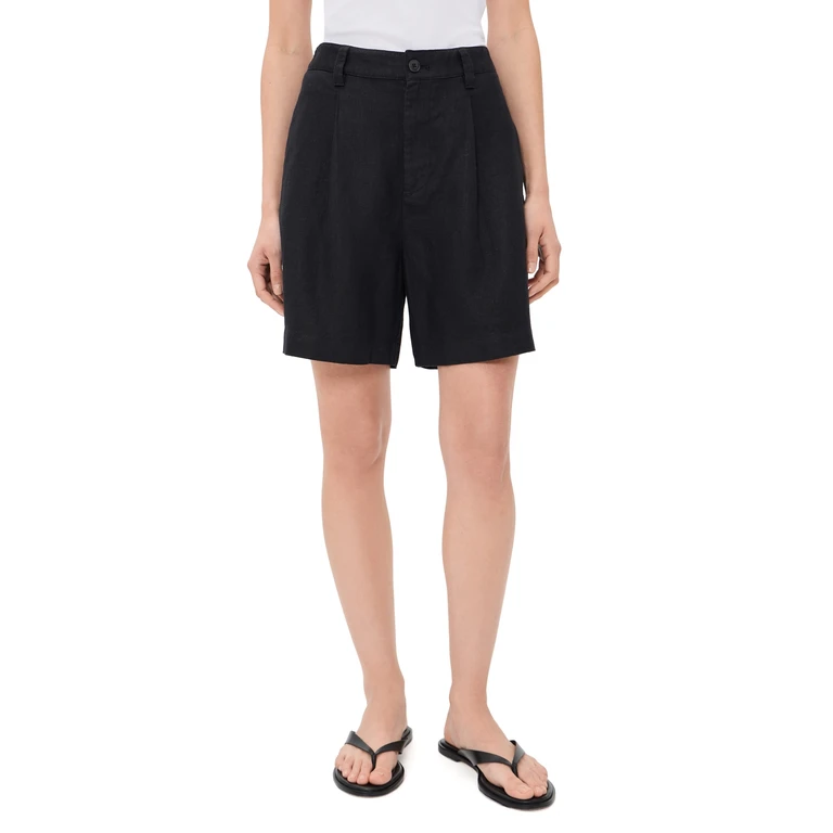 Faherty Sun Strider Pleated Shorts Black 14
