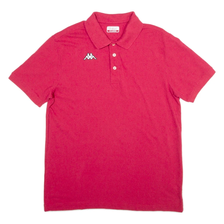 KAPPA Mens Polo Shirt Red L