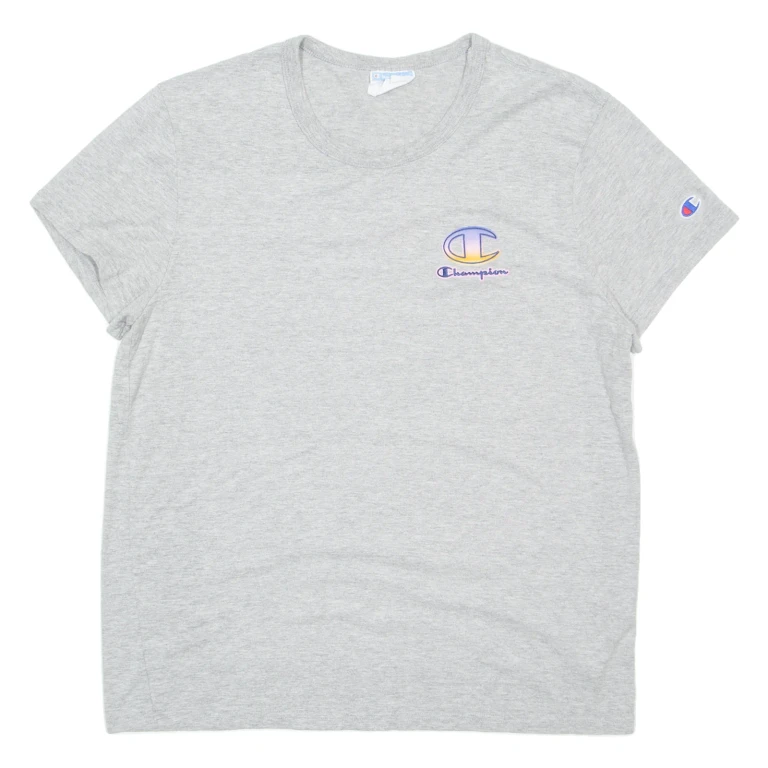 CHAMPION Womens T-Shirt Grey L