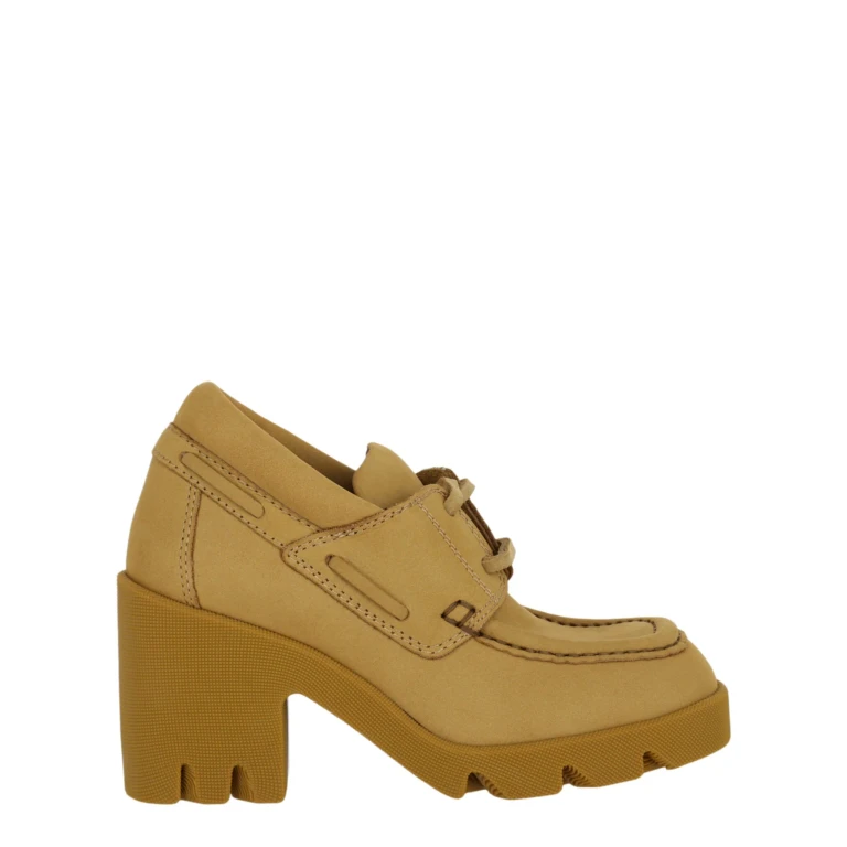 Stride Leather Heeled Loafers