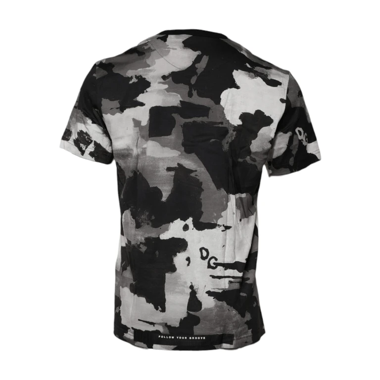Dolce & Gabbana Multicolor Camouflage Crew Neck T-Shirt Cotton - Men
