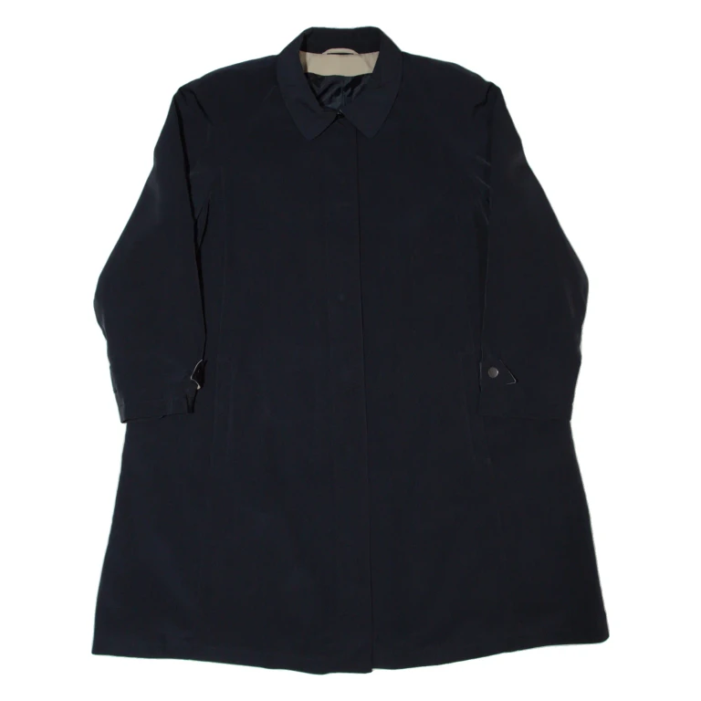 Womens Trench Coat Blue 90s L
