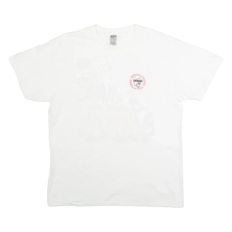 GILDAN VIKAS Mens T-Shirt White Crew Neck L