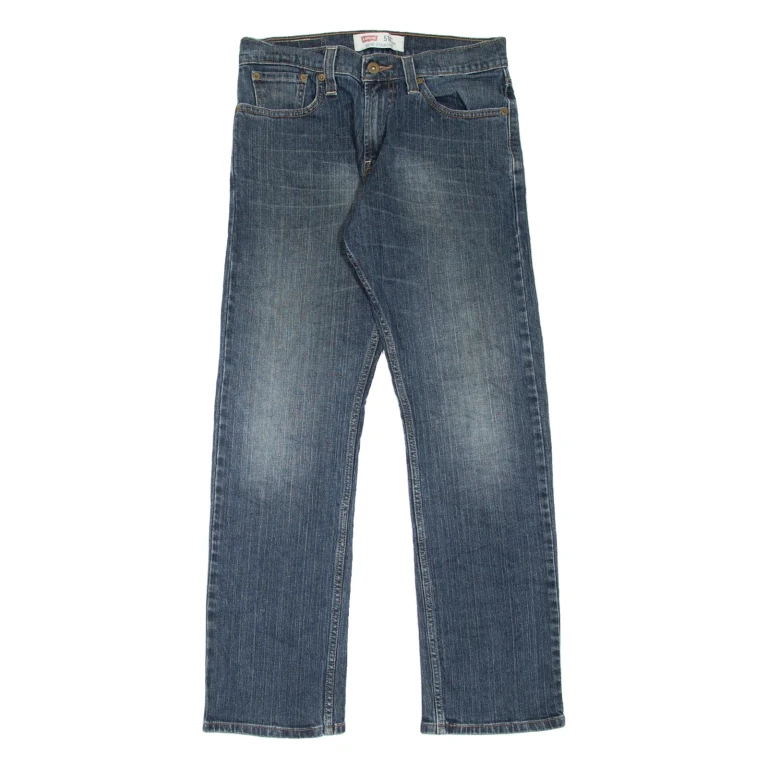 LEVI'S 514 Jeans Mens Blue Slim Straight Stone Wash W29 L30